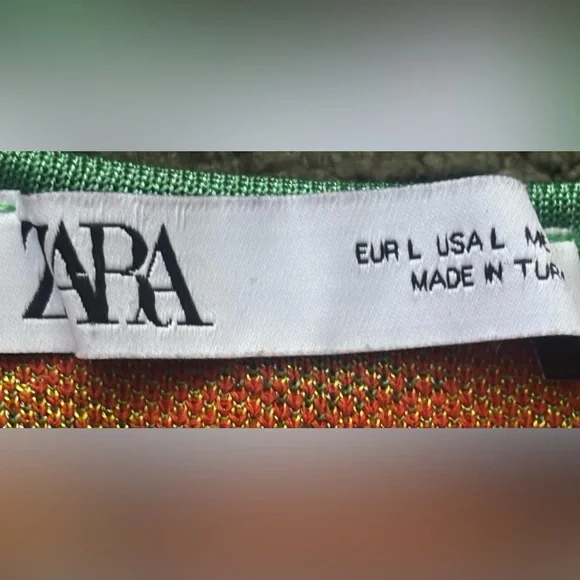 Zara Retro Jacquard Knit Mini Shift Dress Size L - Picture 10 of 10